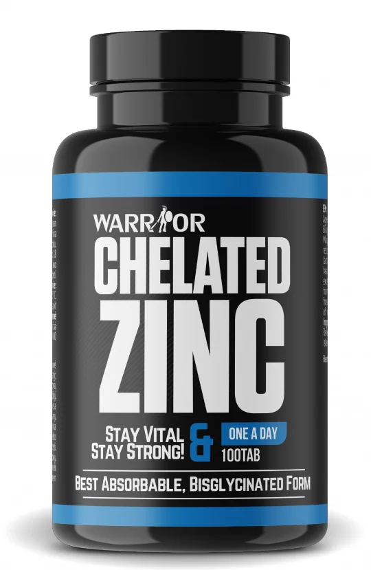 Warrior Zinok Chelát - Bisglycinát, 100 tabliet