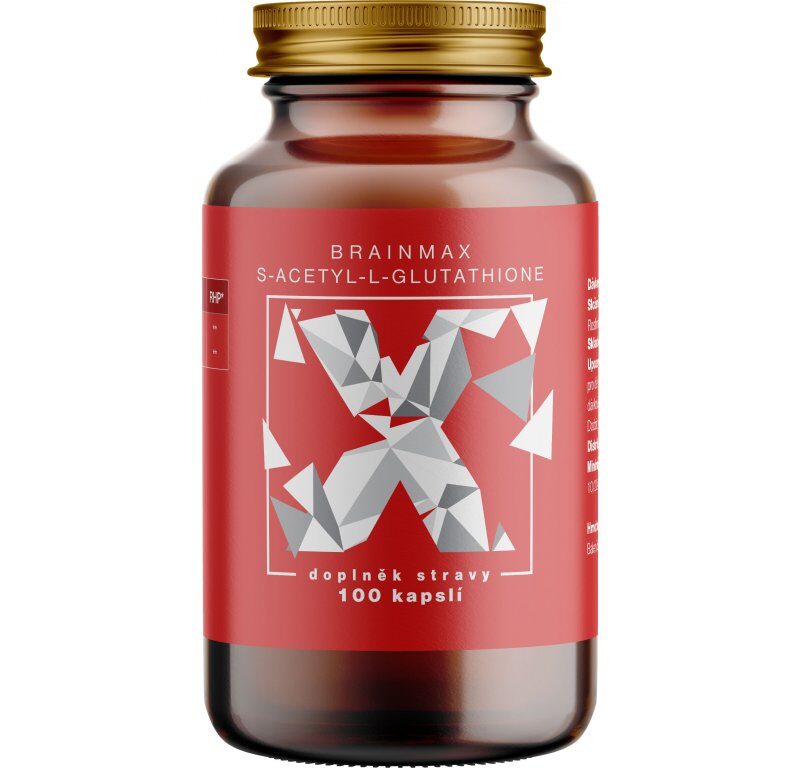 BrainMax S-Acetyl-L-Glutathione, SAG, 100 mg, 100 kapsúl