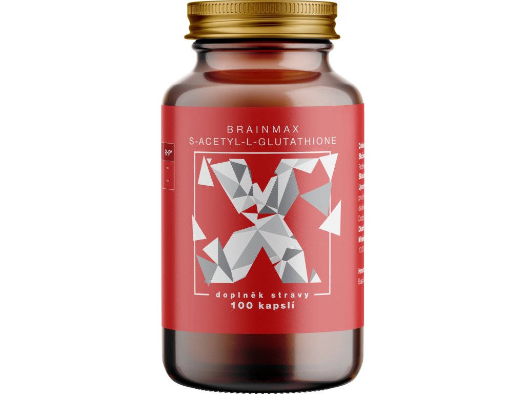 BrainMax S-Acetyl-L-Glutathione, SAG, 100 mg, 100 kapsúl