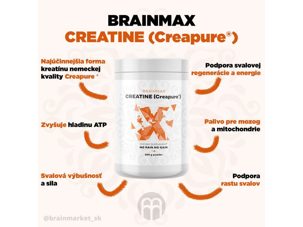 BrainMax Creatine Creapure infografika