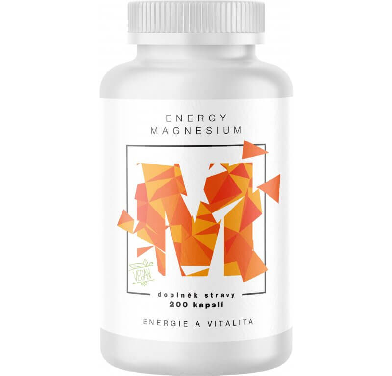 BrainMax Energy Magnesium 1000 mg, Horčík Malát 200 mg, 200 kapsúl