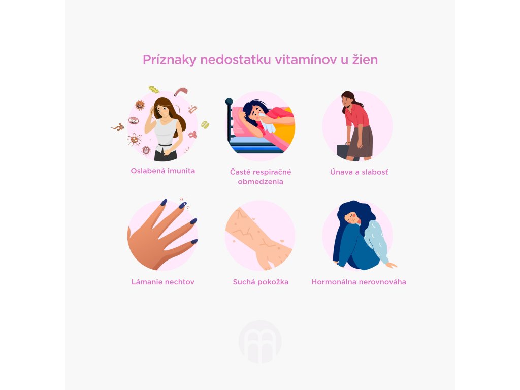 Príznaky nedostatku vitamínov u žien