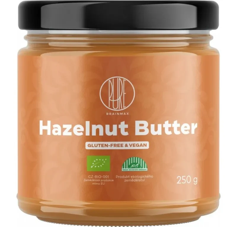 BrainMax Pure Hazelnut Butter, 100% Lieskovoorieškový krém, 250 g