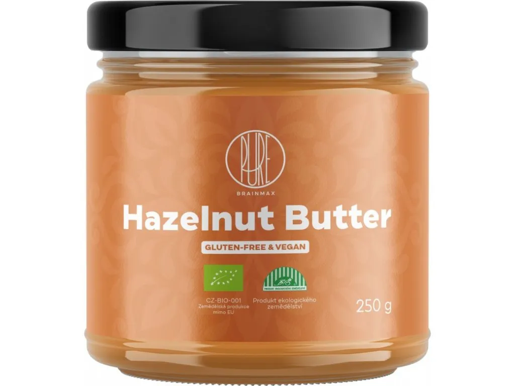 BrainMax Pure Hazelnut Butter, 100% Lieskovoorieškový krém, 250 g