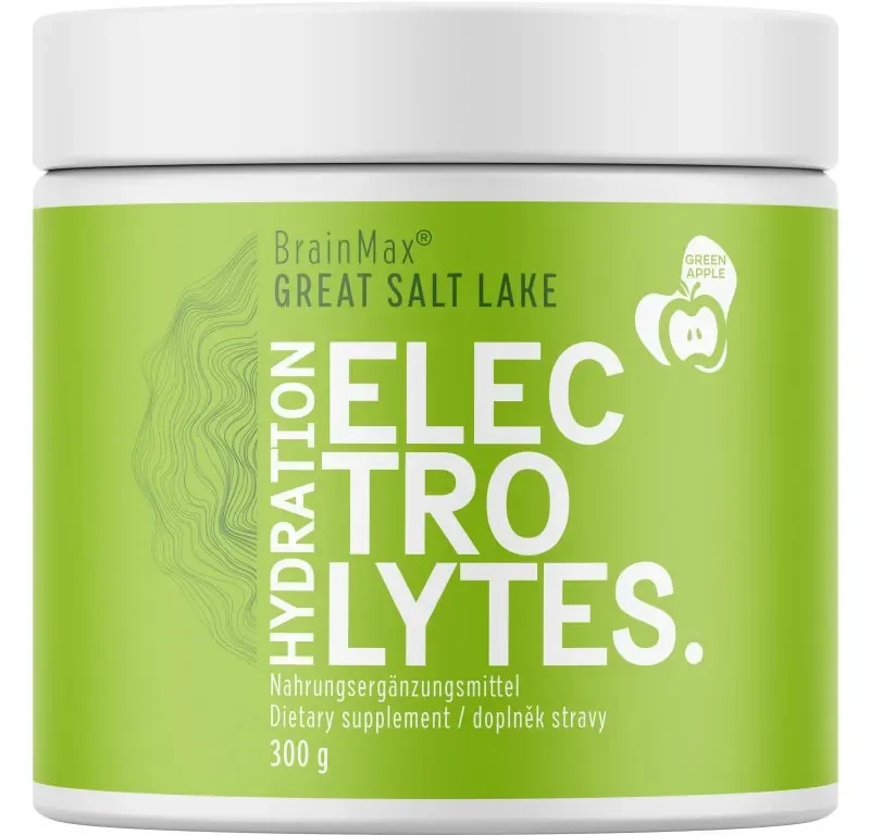 BrainMax Hydration electrolytes, hydratačné elektrolyty, jablko, 300 g