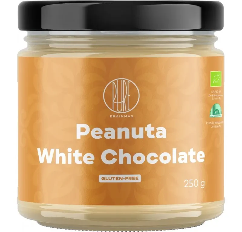 BrainMax Pure Peanuta, Arašidový krém s bielou čokoládou, 250 g
