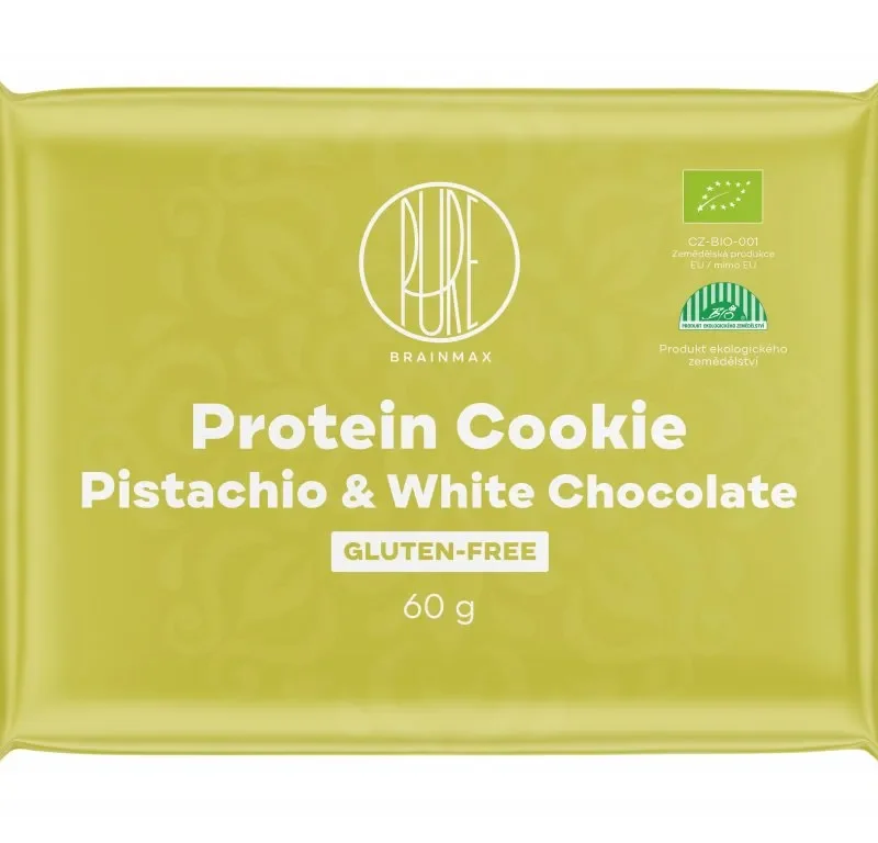BrainMax Pure Protein Cookie - Pistácie & Biela čokoláda, 60 g