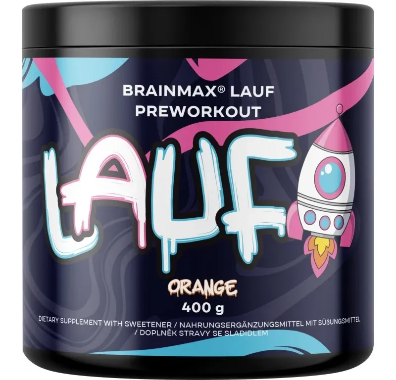 BrainMax LAUF Preworkout, s kofeínom, 400 g
