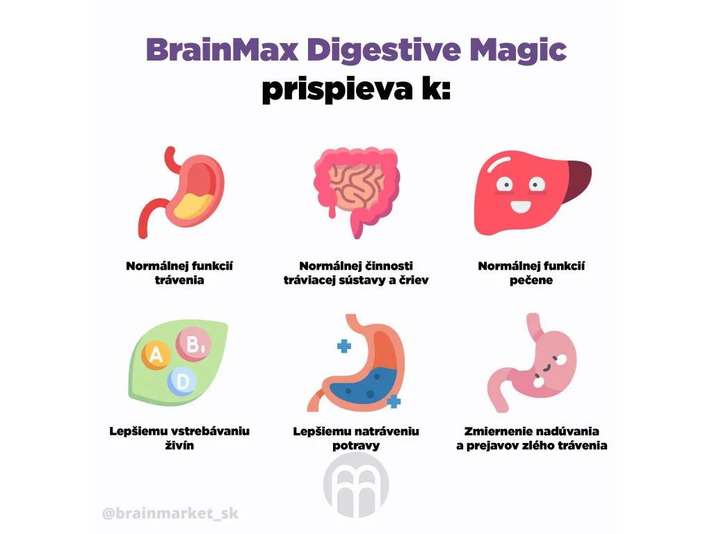 BrainMax Digestive Magic prispieva k: