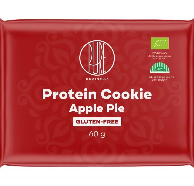 BrainMax Pure Protein Cookie, Apple Pie, Jablčný koláč, BIO, 60 g