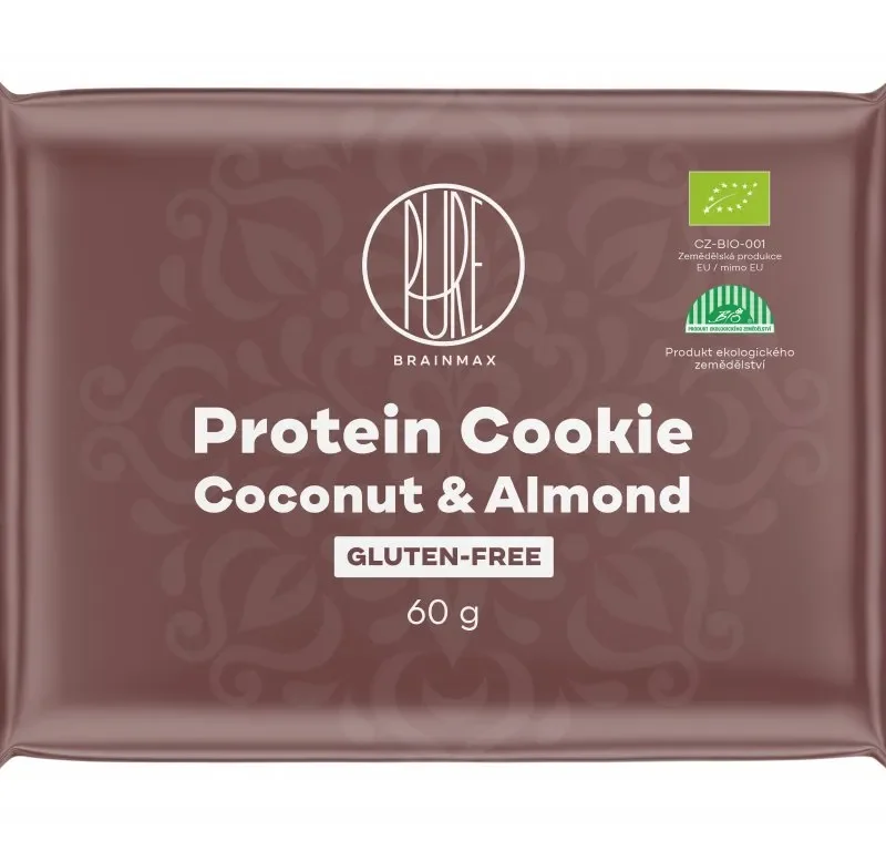 BrainMax Pure Protein Cookie, Kokos & Mandle, BIO, 60 g