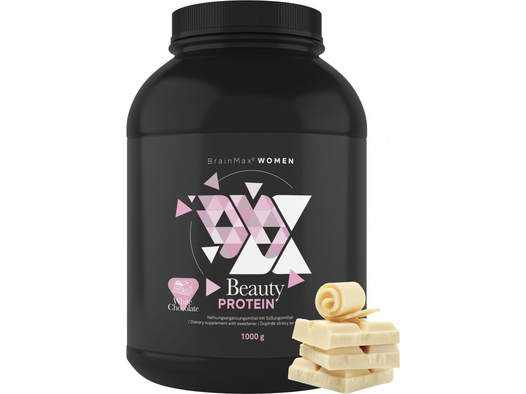 BrainMax Women Beauty Protein biela čokoláda