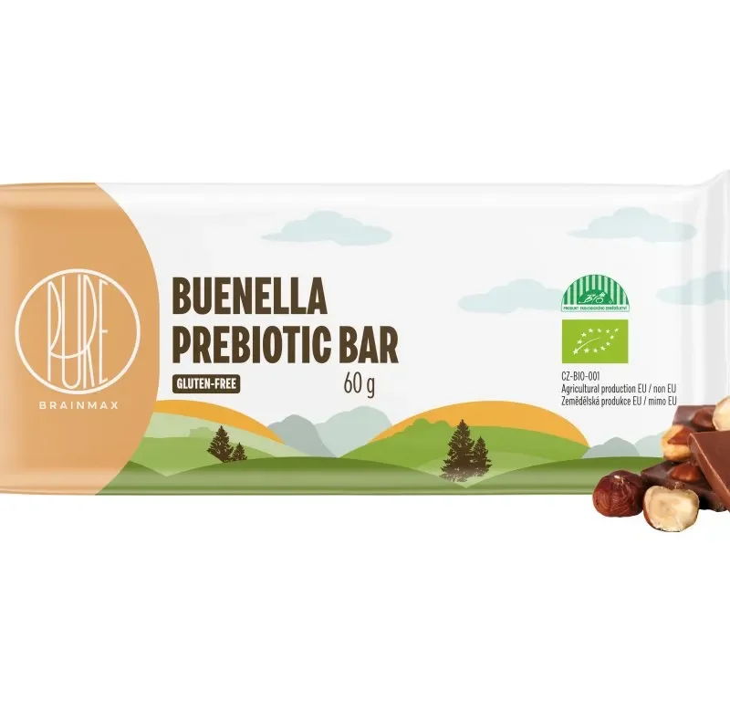 BrainMax Pure Buenella Prebiotic Bar, tyčinka s vlákninou, Buenella, BIO, 60 g