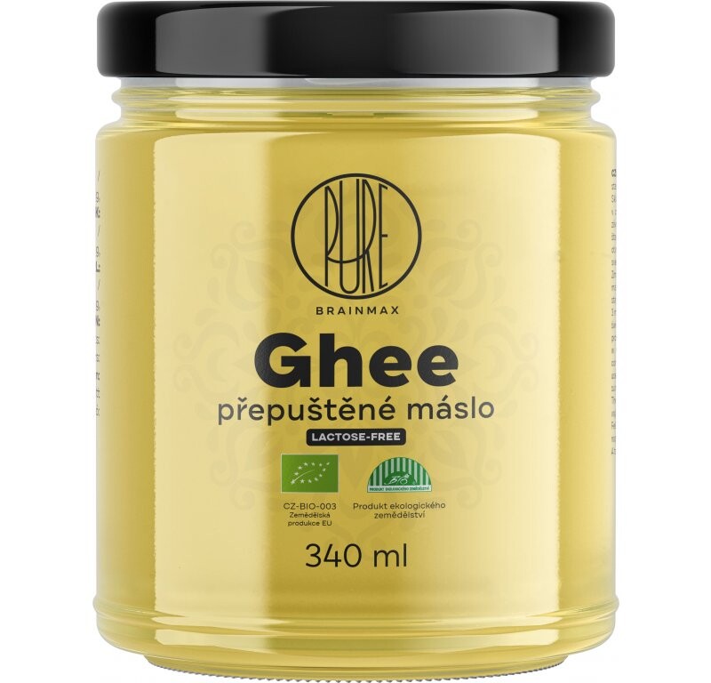 BrainMax Pure Ghí, prepustené maslo, BIO, 340 ml