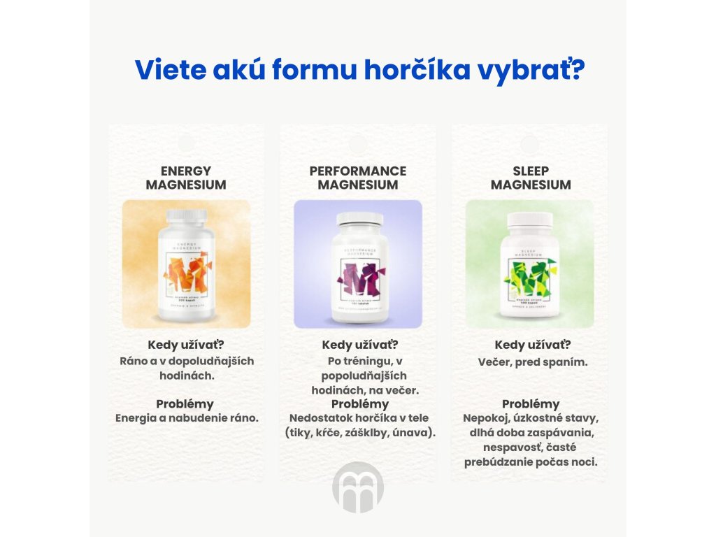 Akú formu horčíka vybrať