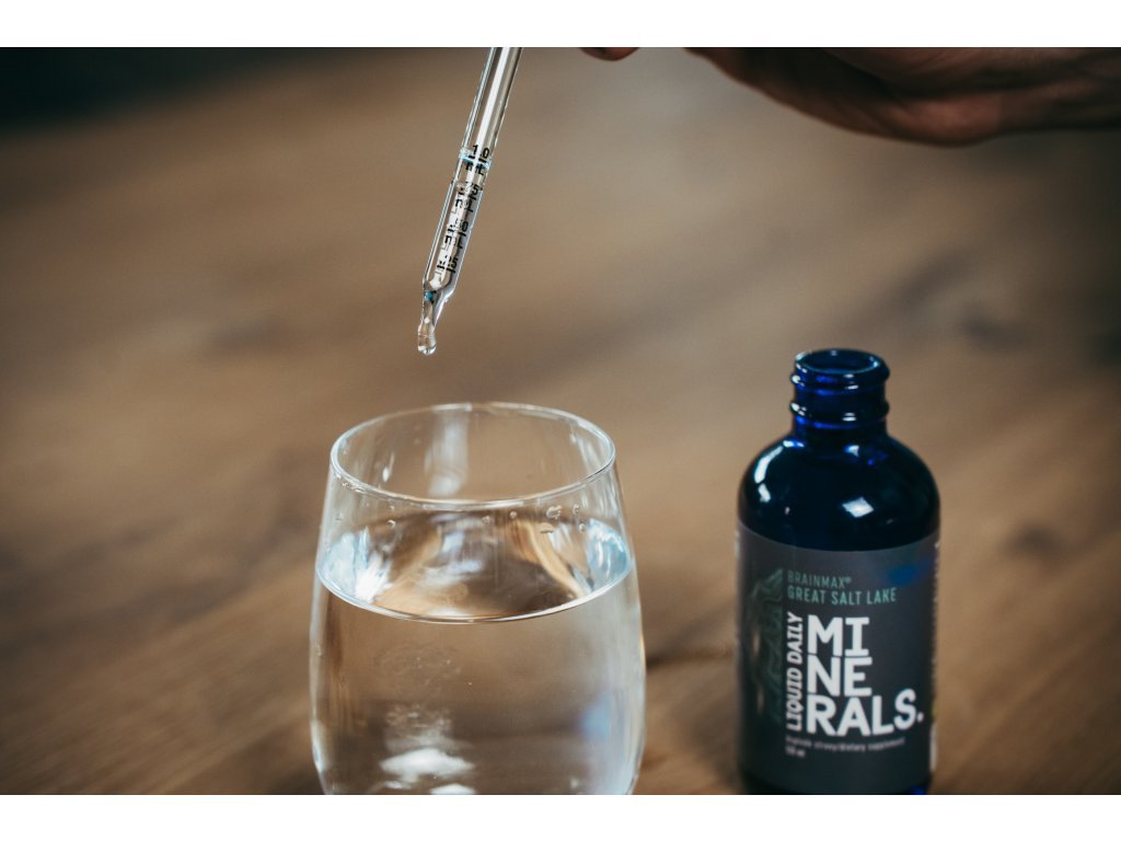 BrainMax Liquid Daily Minerals, Minerály v tekutej prírodnej forme pre alkalizáciu a reminelizáciu, 120 ml