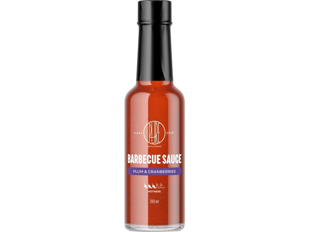 BrainMax Pure Barbecue sauce, Plum & Cranberries, 200 ml
