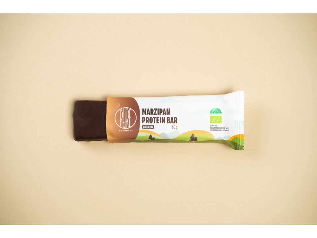 BrainMax Pure Protein Bar, Proteinová tyčinka, Marcipán
